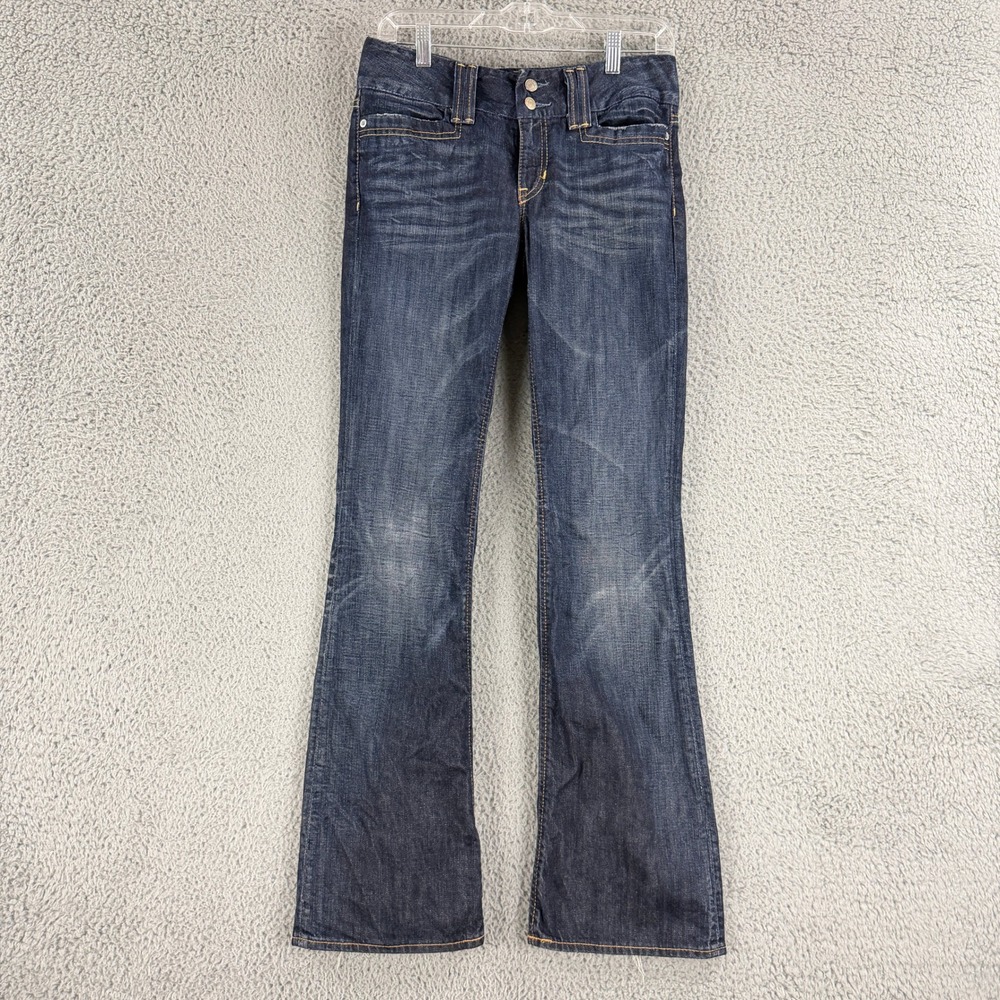 Gap Curvy Bootcut Jeans Womens 4 Regular Dark Wash Blue Stretch Denim Y2K Style